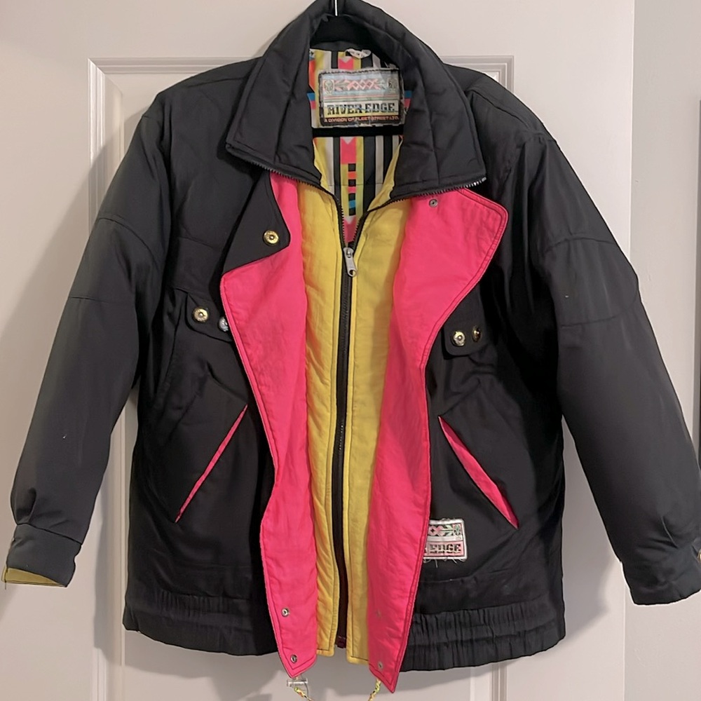 Retro River Edge Puffy Coat